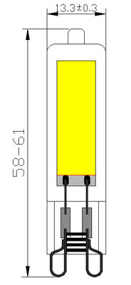 फुल ग्लास G9 3W LED BULB 120lm / w 2700K FML-003