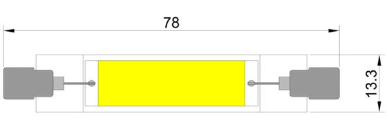 फुल ग्लास R7S 4W LED BULB 130lm / w 2700K
